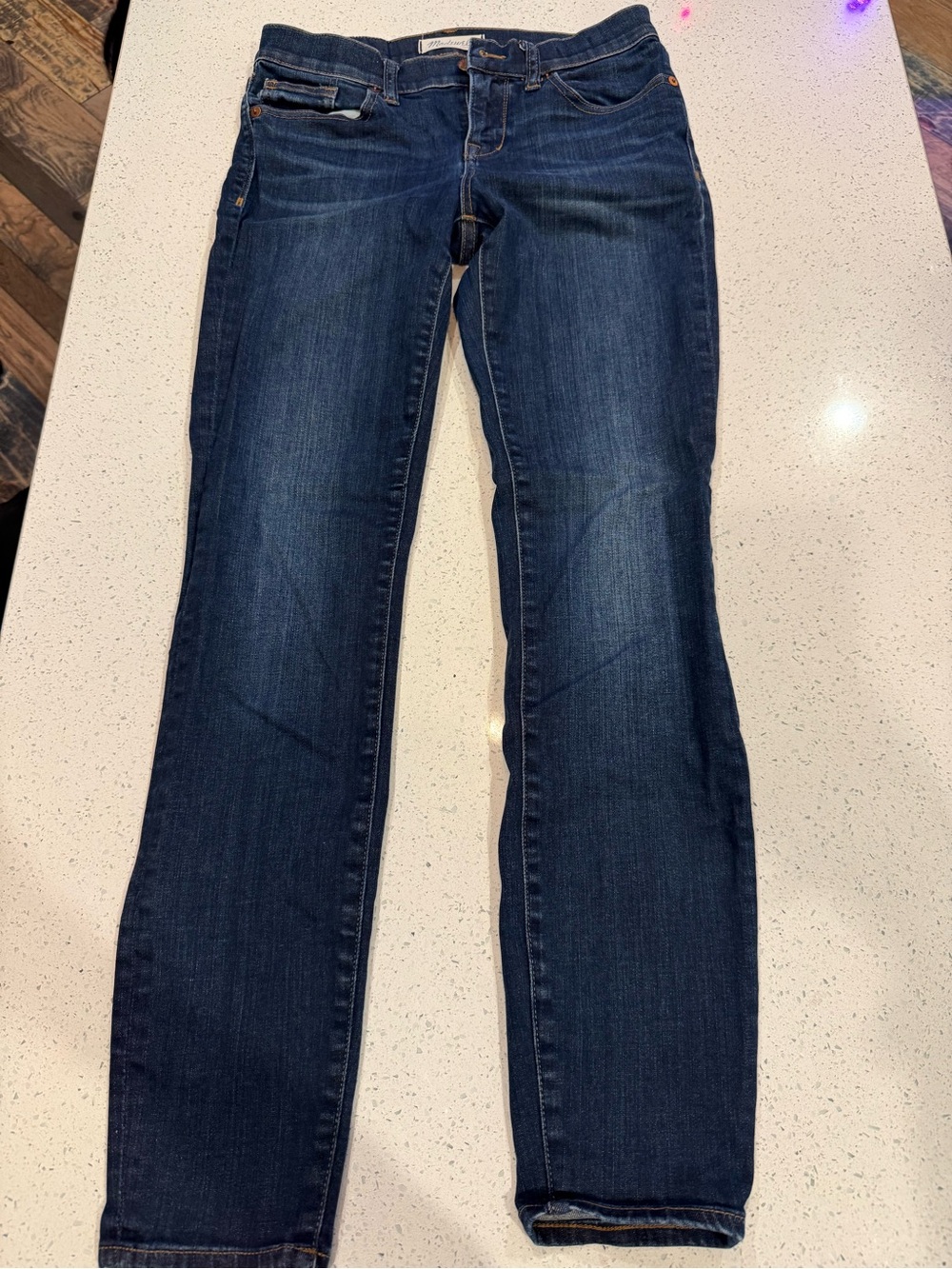 Madewell Dark Blue Straight Leg Jeans